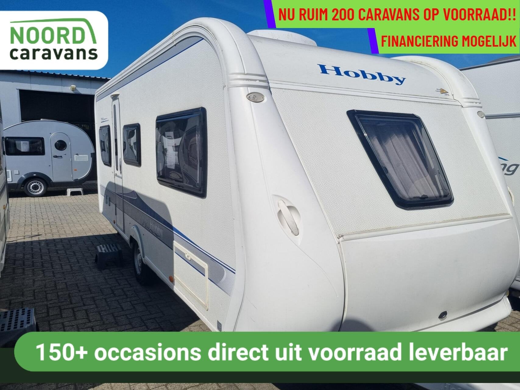 Hobby Prestige 540 ufe AIRCO + VOORTENT + LUIFEL + MOVER, Caravans en Kamperen, Caravans, Rondzit, 7 tot 8 meter, Bedrijf, Tot en met 4