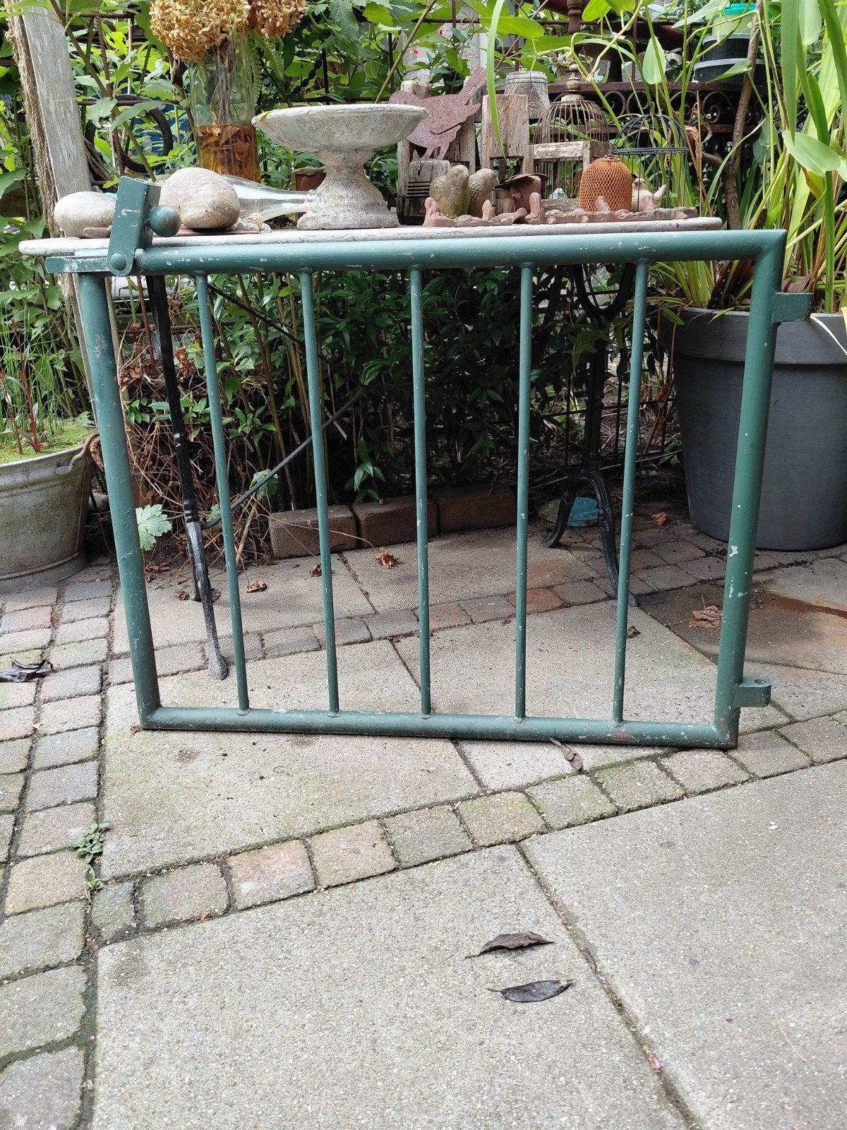 Tuinpoortje 70 cm hoog x 95 cm breed - Groen, Met poort, Gebruikt, Ophalen of Verzenden, Tuinhek
