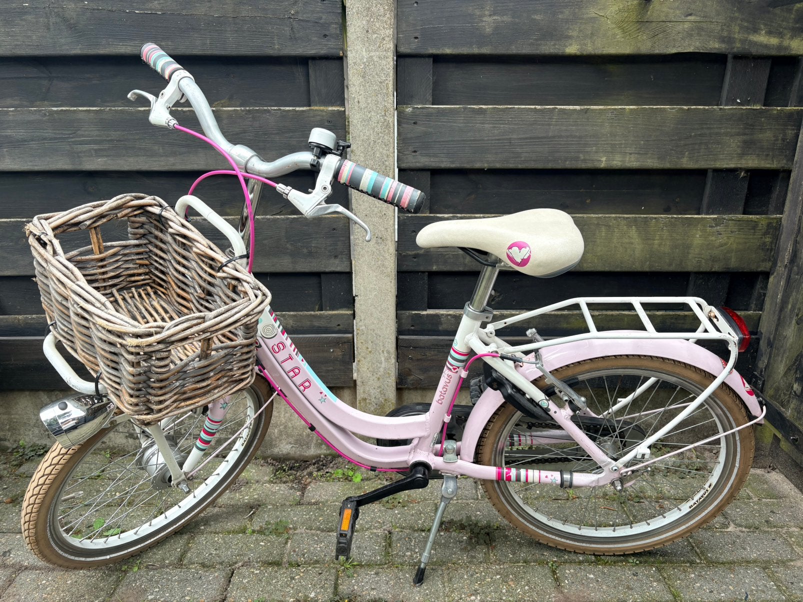 Batavus star meisjesfiets 20 inh, Fietsen en Brommers, Terugtraprem, Gebruikt, Ophalen of Verzenden, Handrem