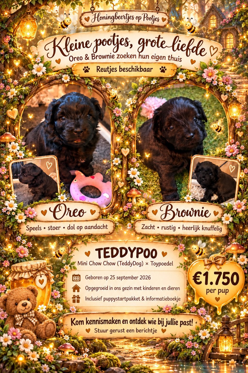 🧸 Teddypoo (TeddydogXToyPoedel) Ouders Aanwezig❤️ 2🎀 🐶2💙, Poedel, CDV (hondenziekte), 8 tot 15 weken, Meerdere
