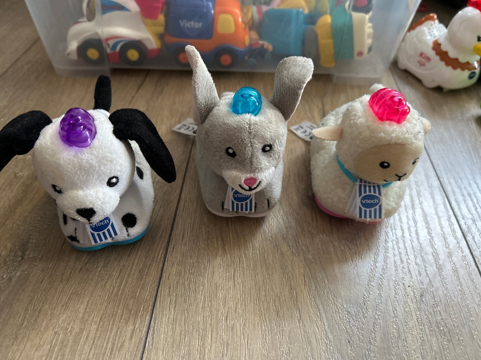 3 zachte VTech Zoef Zoef Dieren (Schaap, Hond, Konijn), Ophalen, Gebruikt, Overige typen, Met licht