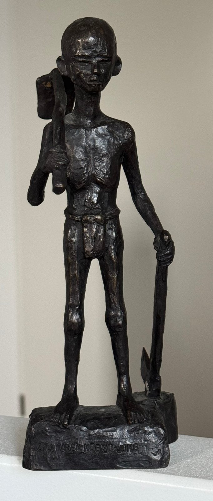 Bronzen beeld A. Beijsens monument Jongenskampen  Japan, Antiek en Kunst, Ophalen of Verzenden