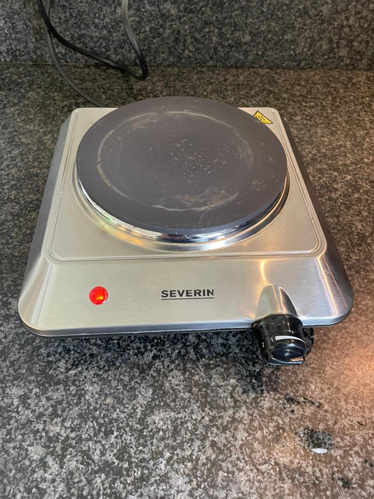 Severin elektrische kookplaat 1500 Watt, 3 kookzones of minder, Ophalen of Verzenden, Zo goed als nieuw, Vrijstaand