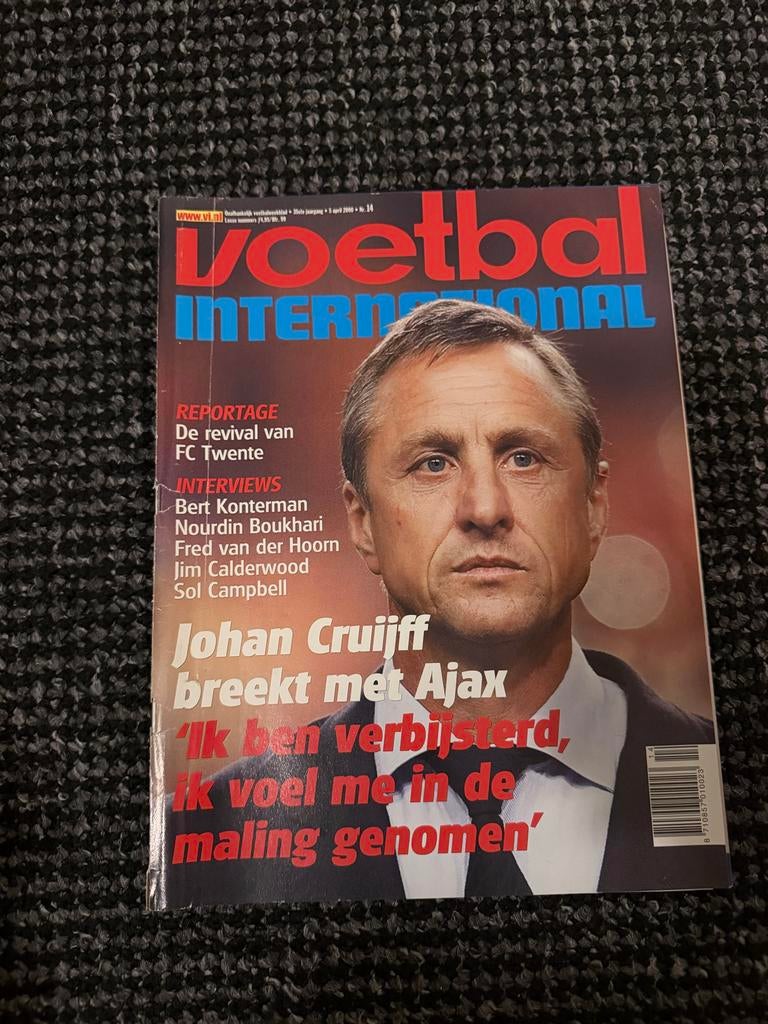 Voetbal International nr. 14 - Johan Cruijff - 5 april 2000, Ophalen of Verzenden, Gelezen, Sport en Vrije tijd