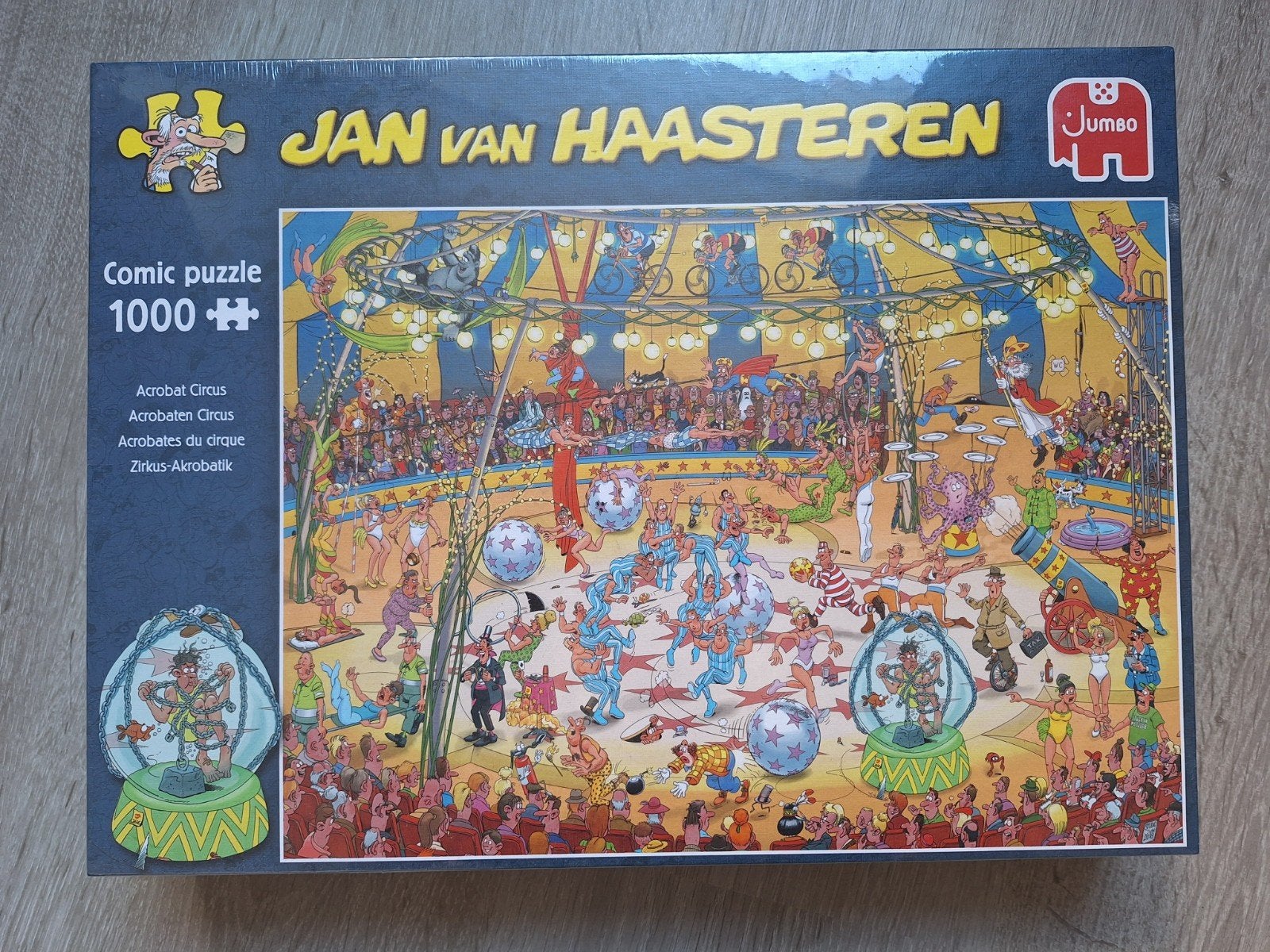Jan van Haasteren - Acrobaten cirsuc - 1000 stukjes, Ophalen of Verzenden, 500 t/m 1500 stukjes, Nieuw, Legpuzzel