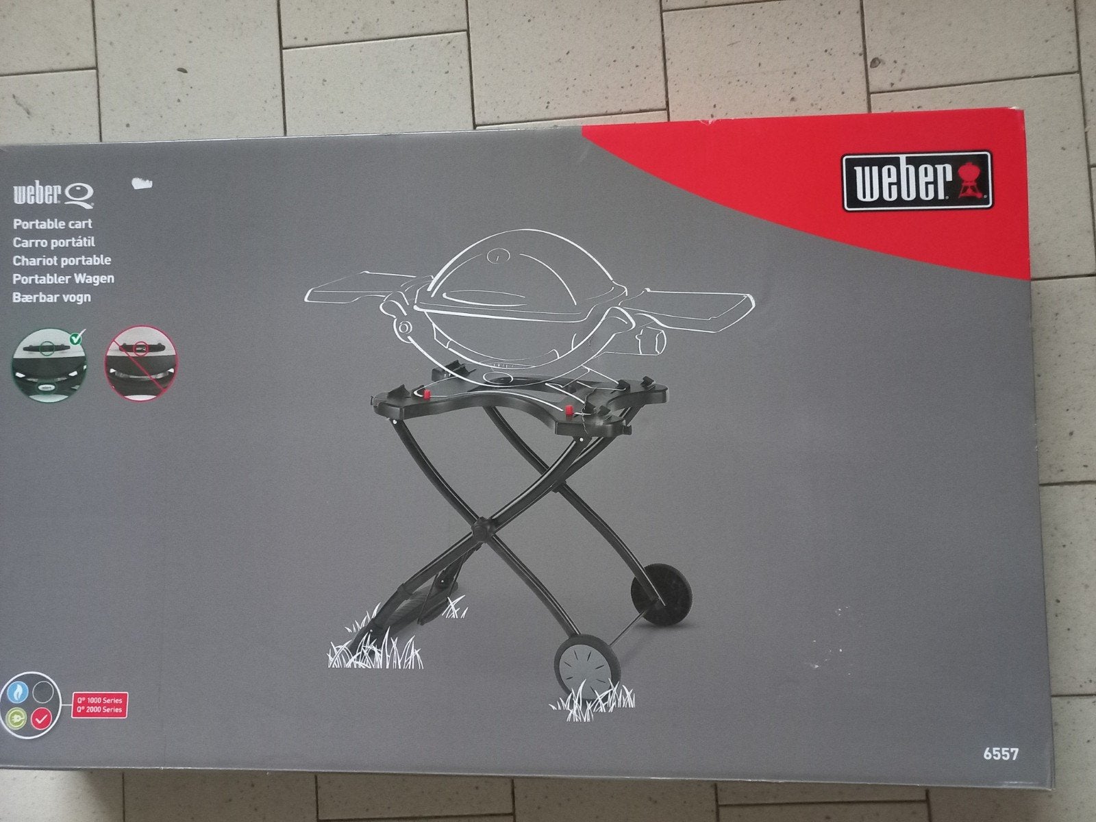 weber, draagbaar onderstel Qseries, Ophalen of Verzenden, Nieuw, Weber