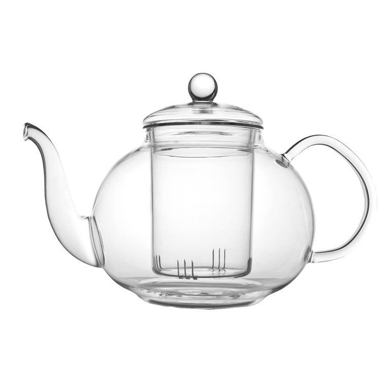 Bredemeijer glazen theepot 1 liter Solo Verona, Theepot/fluitketel, Glas, Bredemeijer, Ophalen of Verzenden