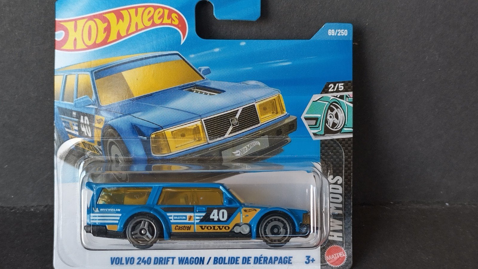 Volvo 240 Drift Wagon Bleu 1:64 3inch Hotwheels Pol, Auto, Verzenden, 1186Mj 1 NL, Nieuw