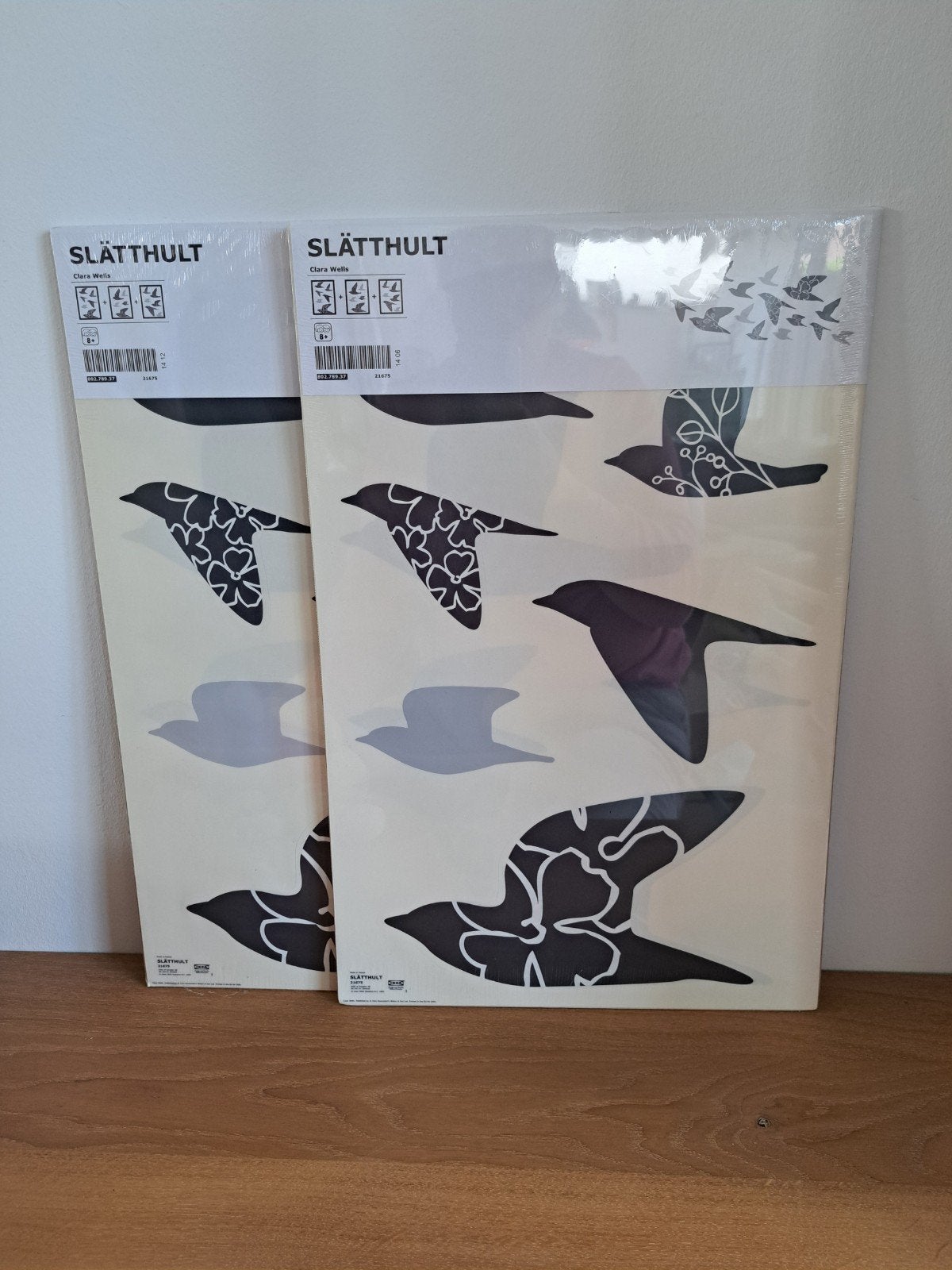 2x IKEA SLÄTTHULT Muurdecoratie Vogels - Nieuw in verpakking, Zwart, Ophalen of Verzenden, Kunststof, Modern