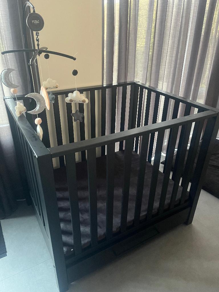 Europe Baby Casper Box Met Lade II Mat Zwart, Ophalen, Gebruikt, Rechthoekig, In hoogte verstelbaar