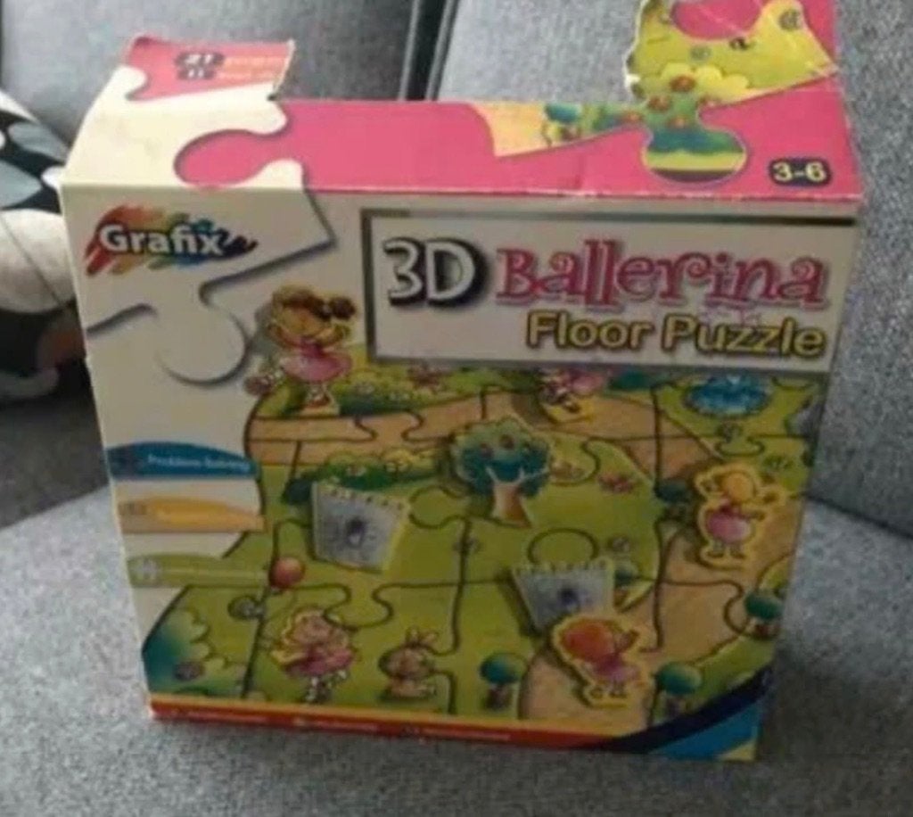 3D puzzel Ballerina vloerpuzzel Grafix, Ophalen, 10 tot 50 stukjes, Zo goed als nieuw, 4 tot 6 jaar