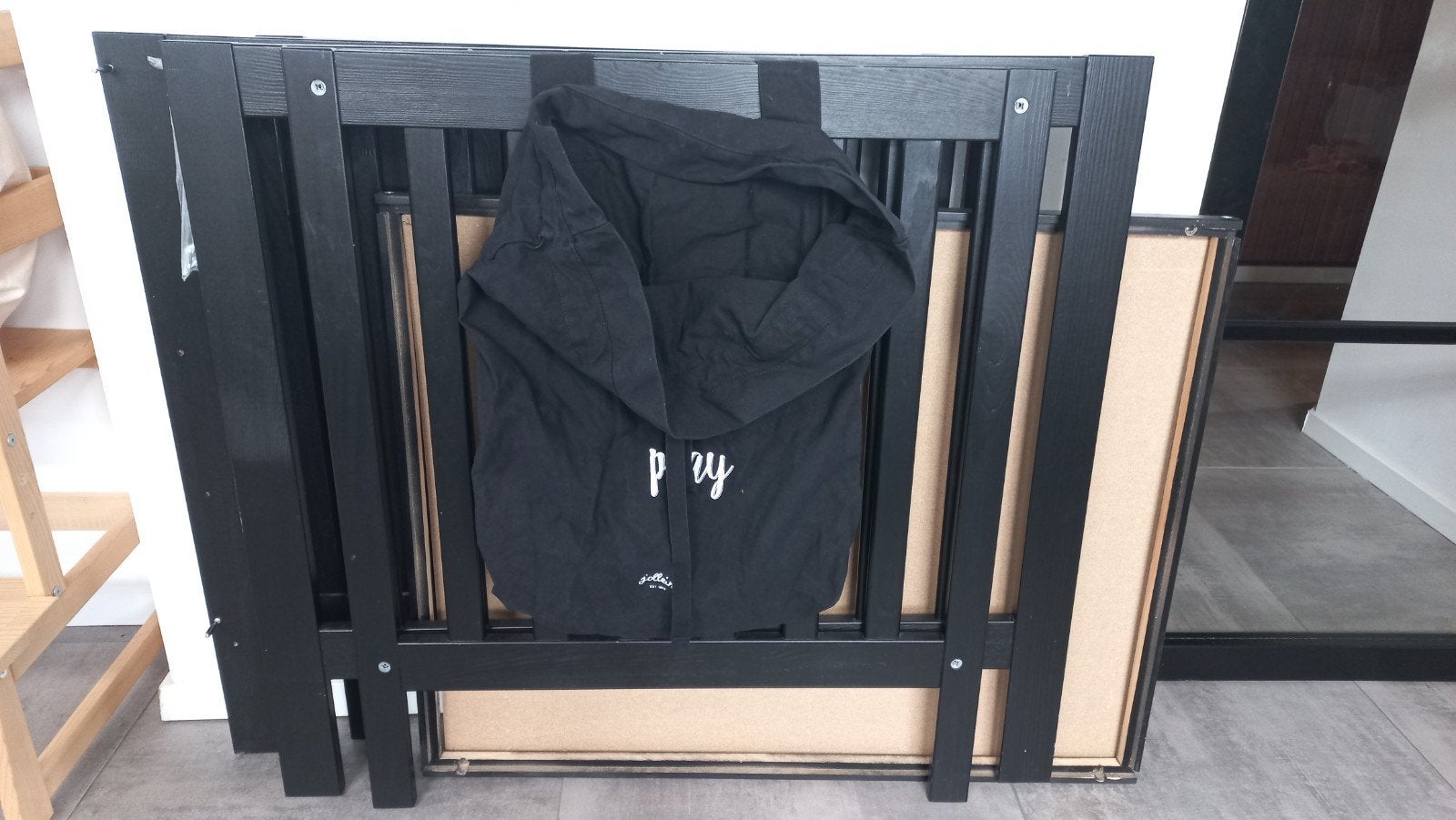 Zwarte babybox, incl speelzak, Kinderen en Baby's, Ophalen, Gebruikt, Rechthoekig, In hoogte verstelbaar