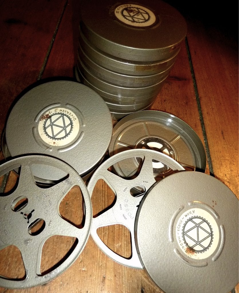 8mm film Vintage Posso Spoelen 60mtr - zeldzamere - 9 stuks, Ophalen of Verzenden, 8mm film