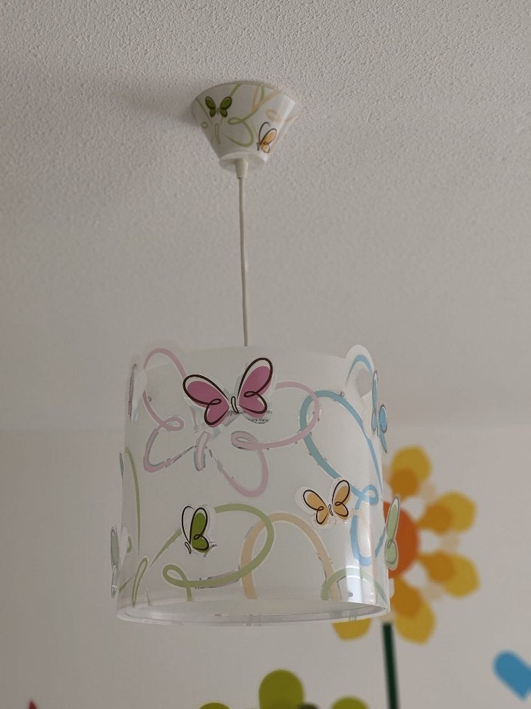 Dalber - Kinderkamer hang-en nachtkastlamp Vlinders, Ophalen, Overige merken, Zo goed als nieuw, Ophangbaar