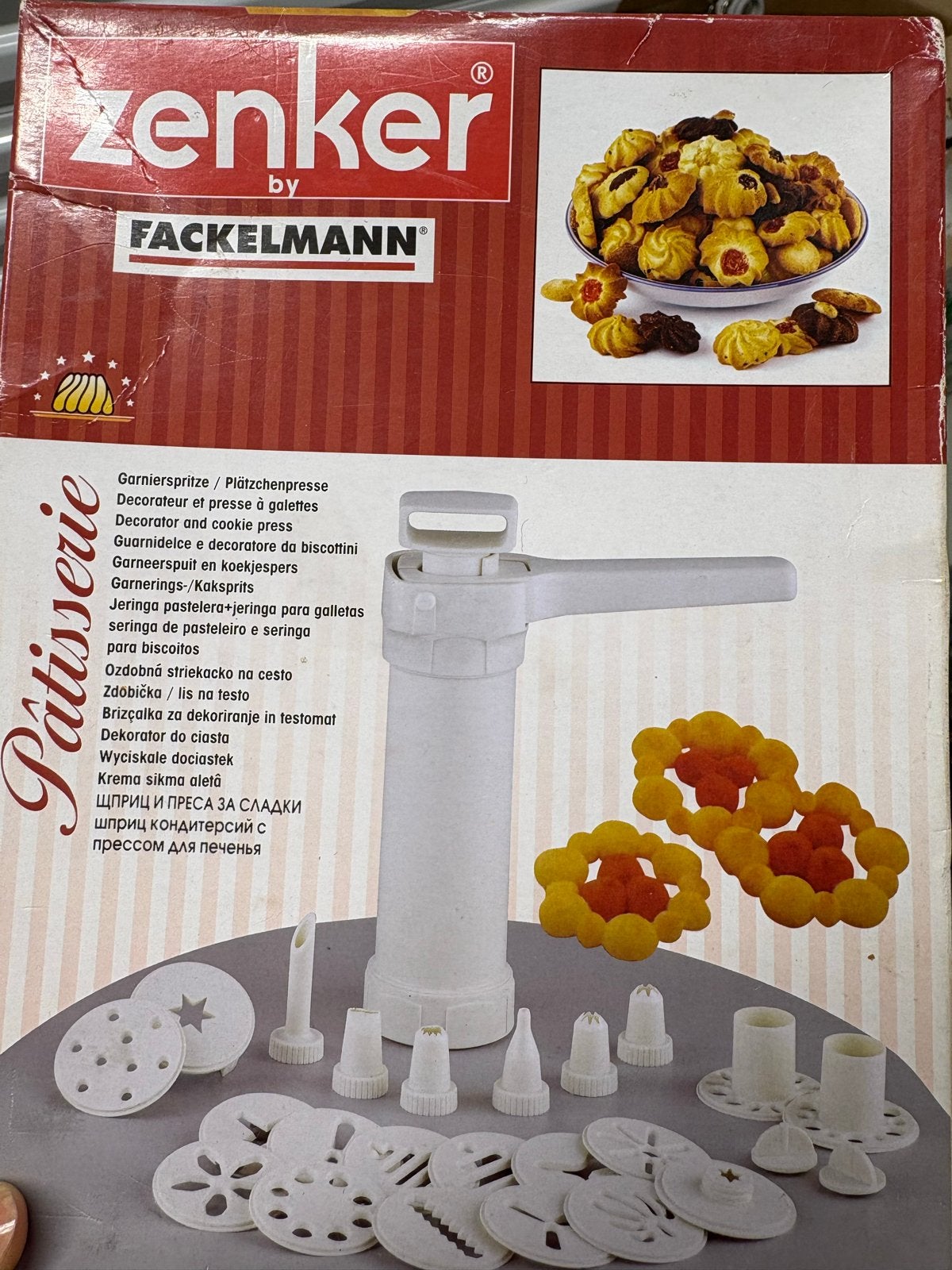 Decorateur en koekjespers - Patisserie set, Overige typen, Kunststof, Nieuw, Ophalen of Verzenden