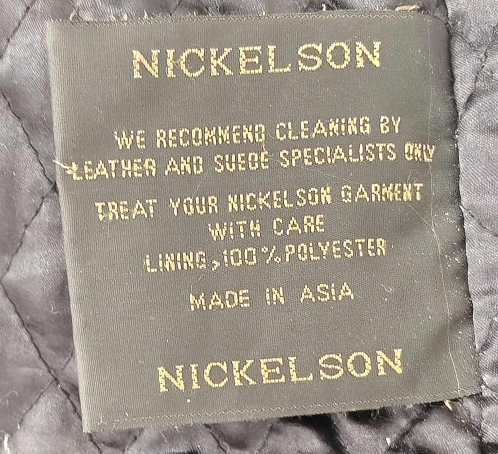 Lange leren Nickelson jas, Zwart, Nickelson, Maat 56/58 (XL), Ophalen of Verzenden