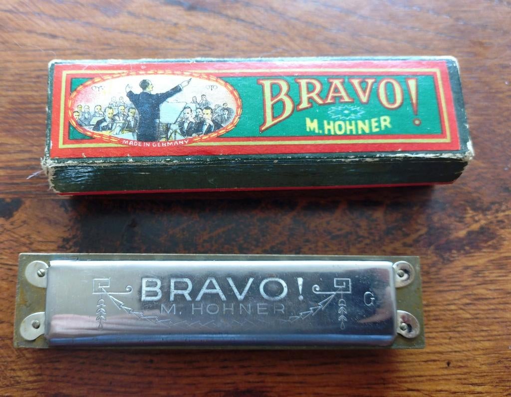 M. Hohner Bravo! mondharmonica met doosje - Wehrmacht, Verzamelen, Militaria | Tweede Wereldoorlog, Ophalen of Verzenden, Landmacht