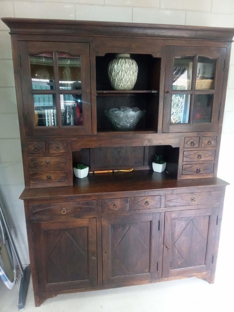 Teak houten buffet kast, Ophalen, Zo goed als nieuw, 25 tot 50 cm