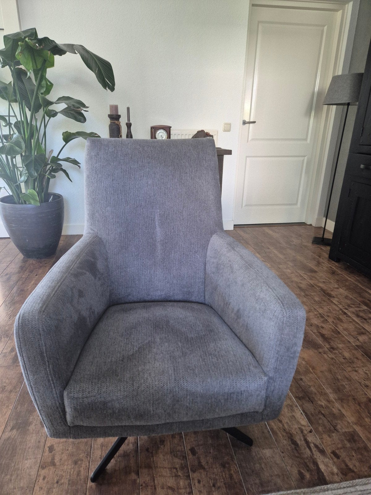 Nieuwe Merendy draaifauteuil van Pronto wonen Anthracite 67, Huis en Inrichting, Fauteuils, Ophalen, Nieuw, 75 tot 100 cm, Stof