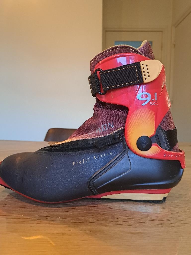 Complete Langlaufset Fischer Air Core + Salomon SNS - Mt 42, Ophalen, Ski's, Fischer, Gebruikt