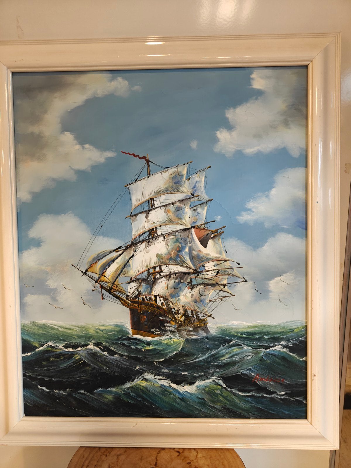 Uniek Groot Olieverf op doek John Ambrose 1960 70 x 60 cm
ma, Ophalen of Verzenden