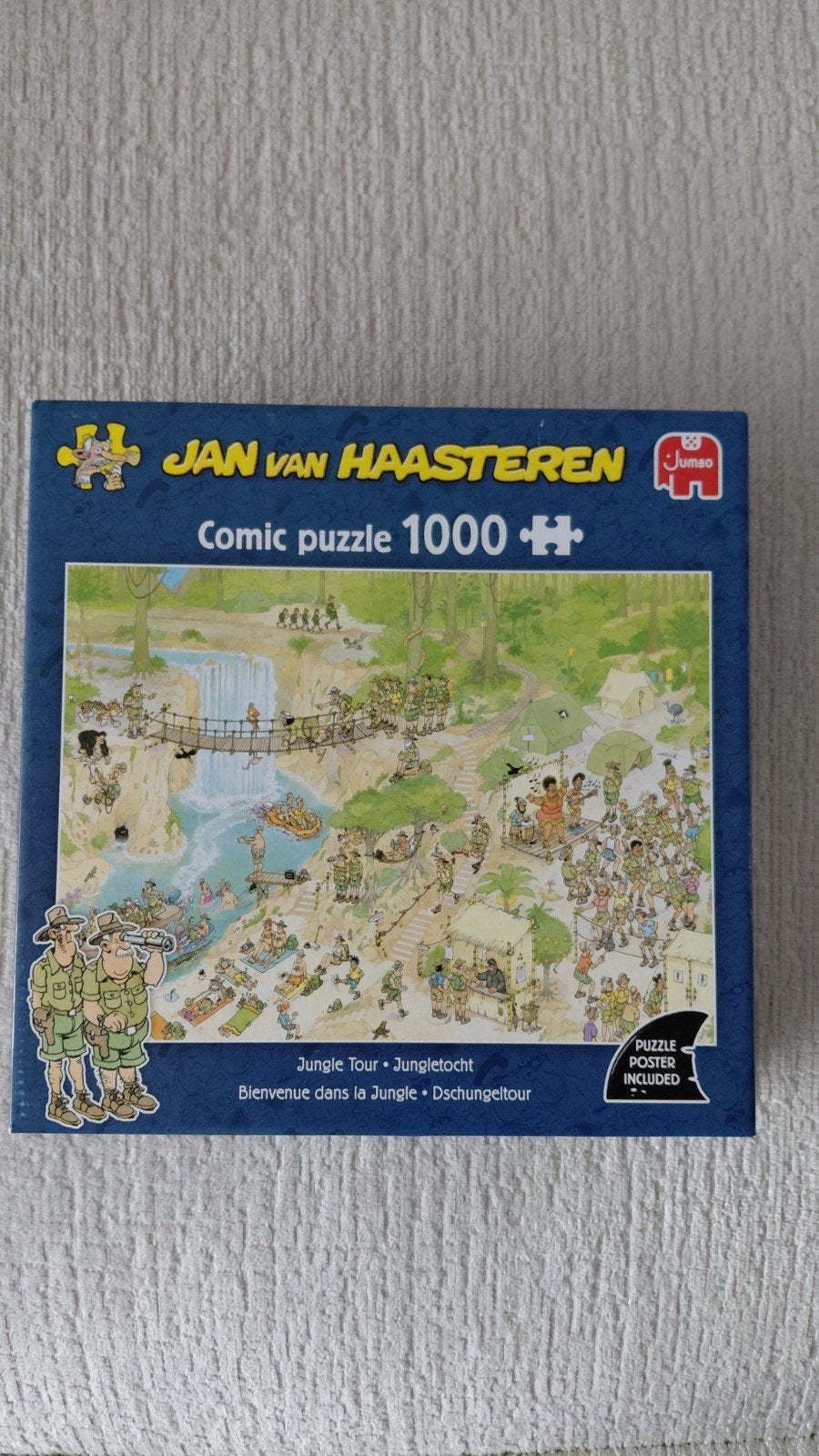 Jan van Haasteren - Jungletocht - 1000 Stukjes, Ophalen, 500 t/m 1500 stukjes, Zo goed als nieuw, Legpuzzel