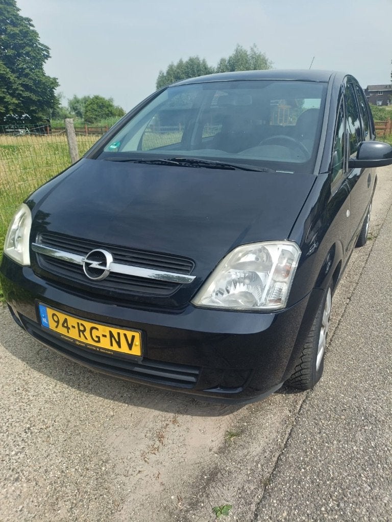Opel Meriva 1.6 16V 2005 Zwart, Auto's, Stof, 4 cilinders, 100 pk, Zwart