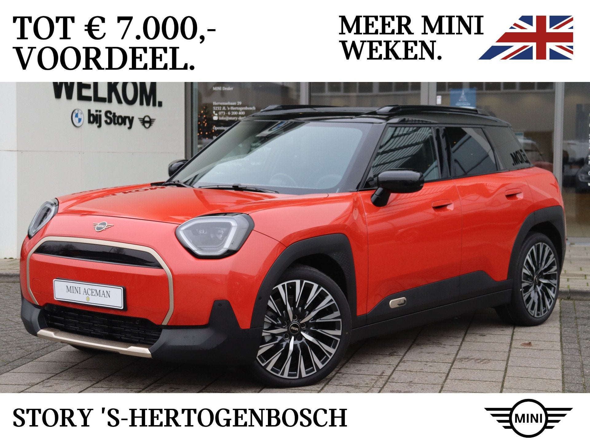 MINI Aceman E / Favoured / Pakket M / 19" Eternal Spoke 2-to, Dealer onderhouden, Stoelverwarming, Leder, Aceman