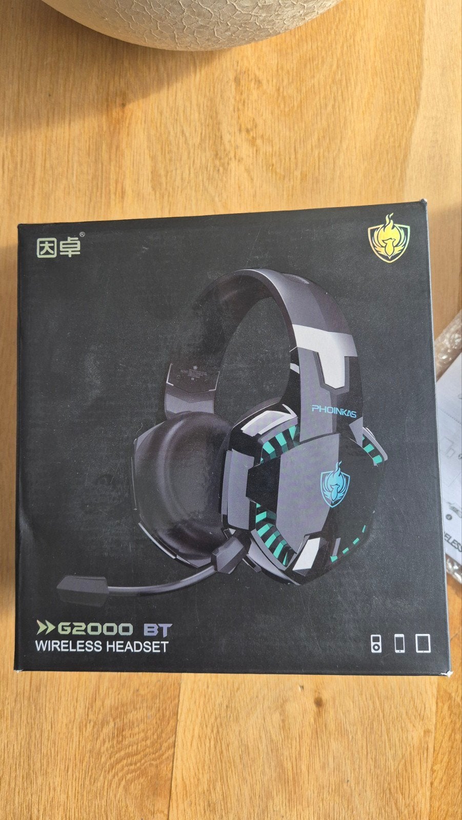 PHOINKAS G2000 BT Draadloze Gaming Headset, Computers en Software, Gaming headset, Ophalen of Verzenden, Zo goed als nieuw, Over-ear