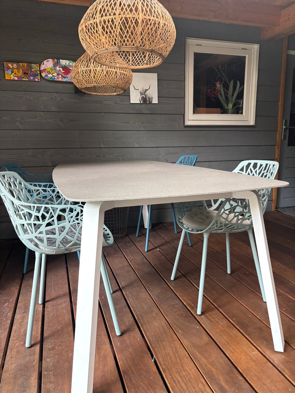 Life tuintafel afmeting 1,0x2,2 meter, Tuin en Terras, Ophalen, Zo goed als nieuw, Rechthoekig, Aluminium