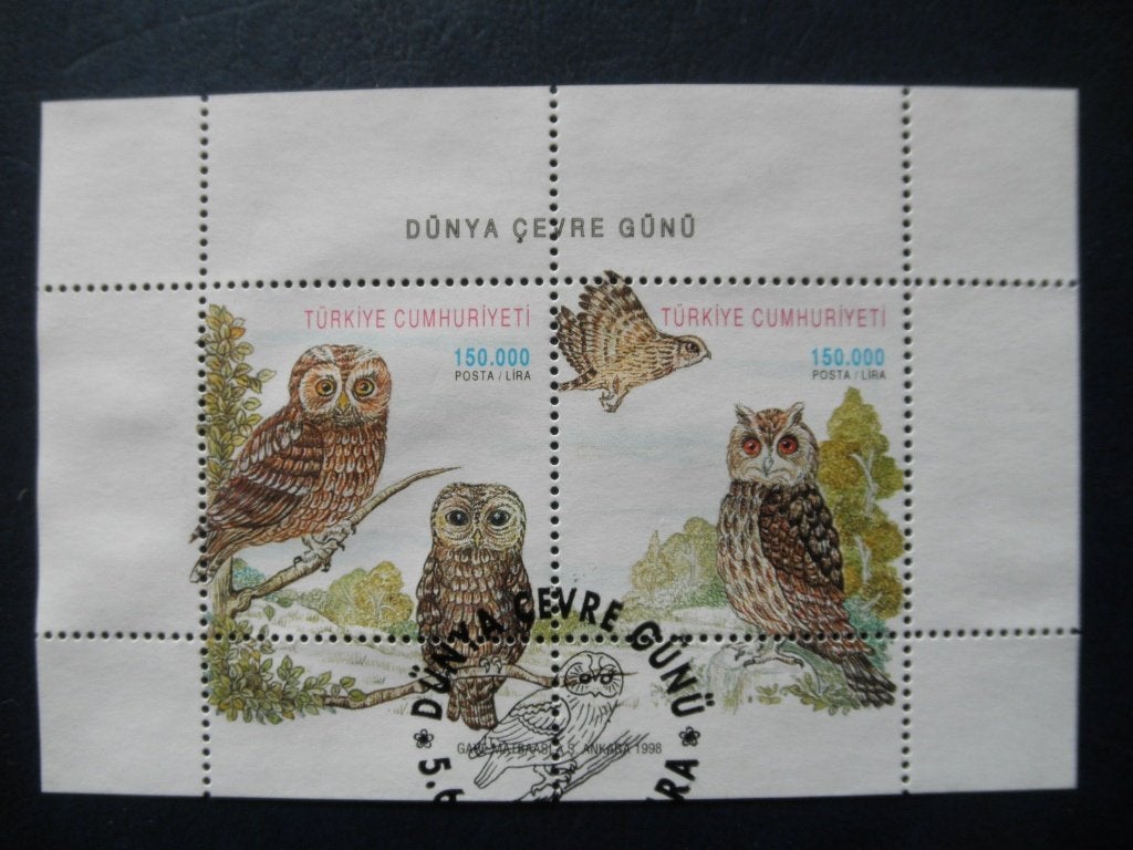 Postzegels Turkije 1998 roofvogels uilen - cw. € 7,00., Postzegels en Munten, Postzegels | Europa | Overig, Ophalen of Verzenden