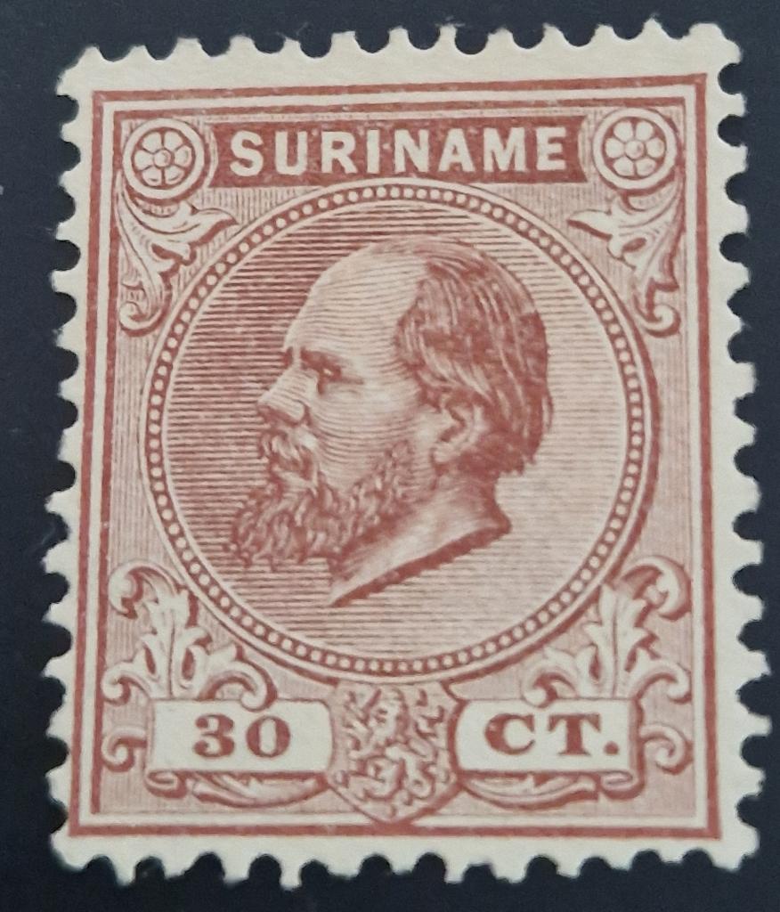 Suriname 1873-1888  - nvph 12 - Koning Willem III, Verzenden, Postfris