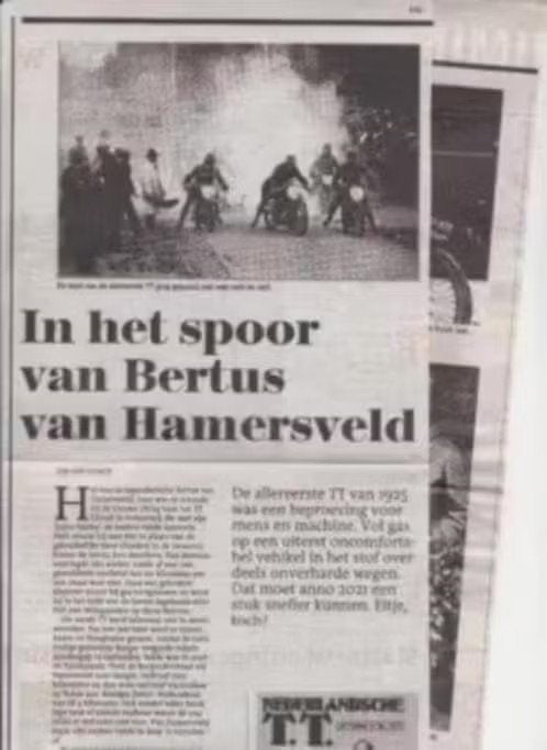 Knipsel Assen Dutch TT Motorraces Hamersveld Rossingh Norton, Verzamelen, Ophalen of Verzenden, Zo goed als nieuw