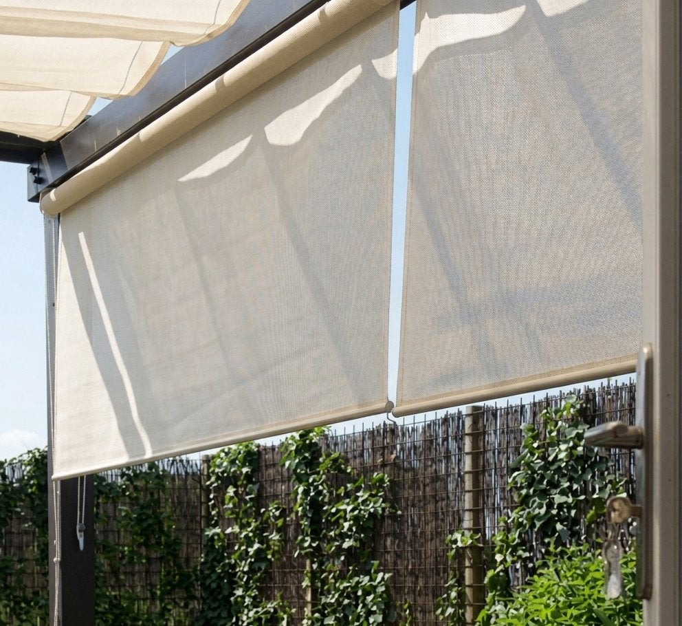 Nesling Coolfit roldoek schaduwdoeken 198x240 cm, gebro. wit, Ophalen, Nieuw