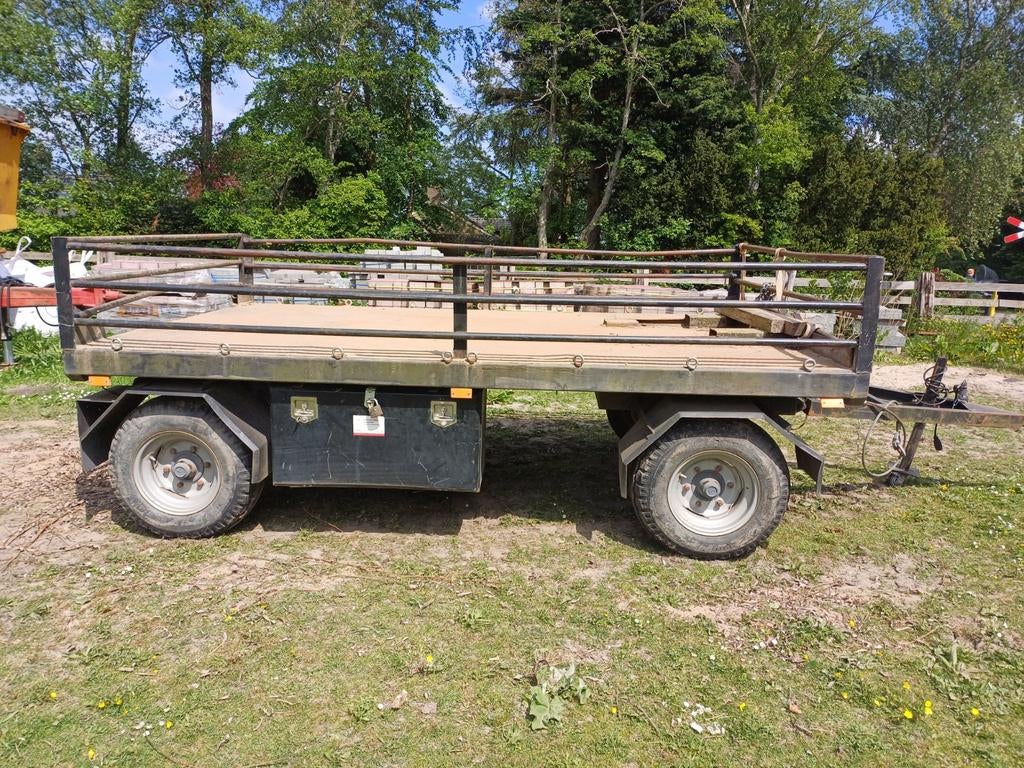 Bakkenwagen/schamelwagen met lepelinsteek, goede staat, Doe-het-zelf en Verbouw, Ophalen of Verzenden