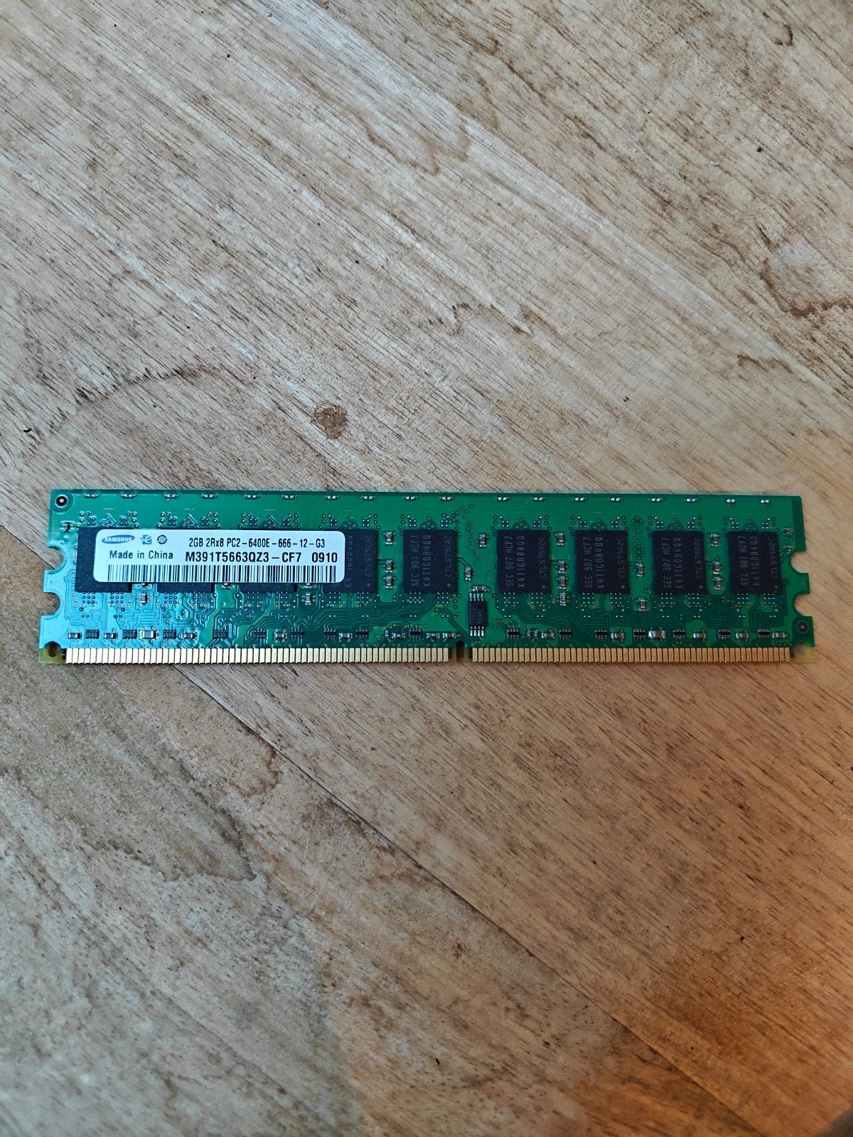 Samsung 2GB DDR2 RAM PC2-6400E Geheugenmodule, Computers en Software, Gebruikt, Ophalen of Verzenden, DDR2, Desktop