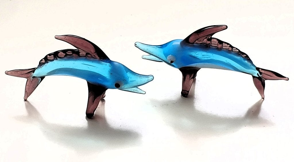 🐬 5  Vintage Murano handgeblazen glazen dieren, Ophalen of Verzenden