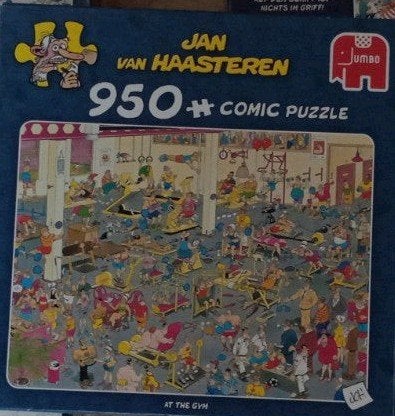 At the Gym, JvH legpuzzel, 950 stukjes, Hobby en Vrije tijd, Denksport en Puzzels, Ophalen, 500 t/m 1500 stukjes, Gebruikt, Legpuzzel