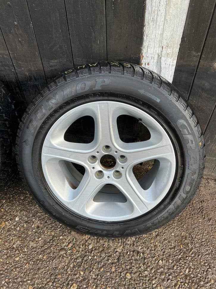 BMW X5 X6  Land Range rover velgen 5x120 18? winterset 8mm, Niet ingevuld, 18 inch, Gebruikt, 255 mm