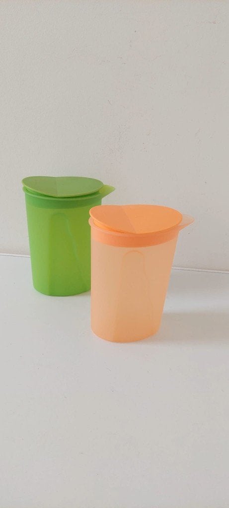 Gave set vintage Tupperware kannen 1L Trendy koelkast kan, Eu, Eu, Overige typen, Oranje