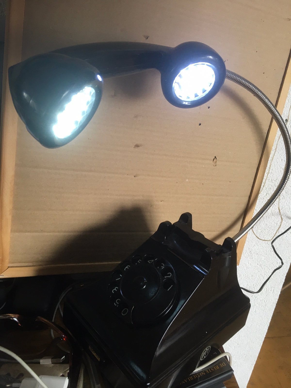 Vintage Ptt Telefoon als Unique Tafel lamp, Ophalen of Verzenden, Overige stijlen