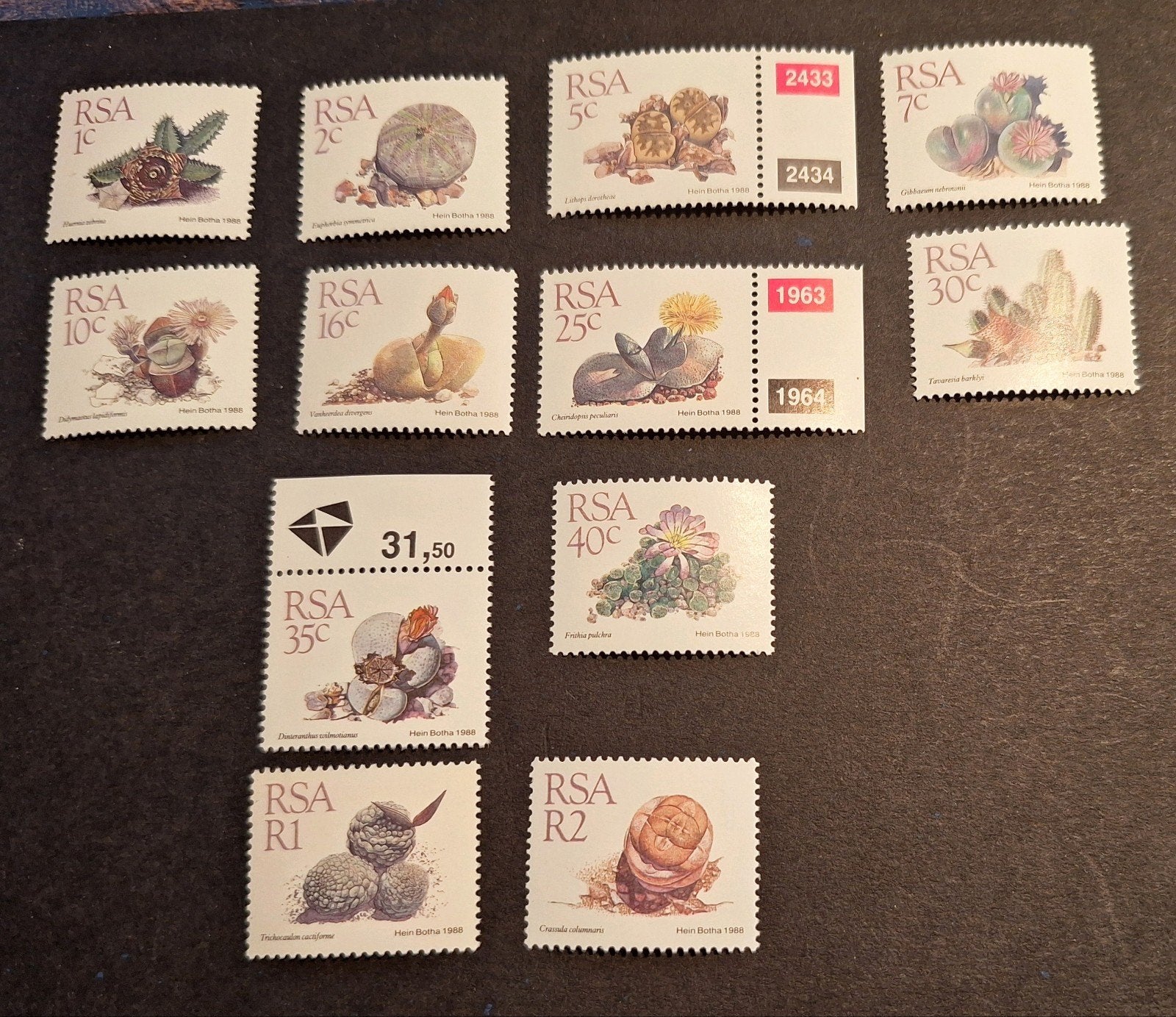 1988 ZUID-AFRIKA ** - SERIE VETPLANTEN **, Postzegels en Munten, Postzegels | Afrika, Ophalen of Verzenden, Zuid-Afrika, Postfris