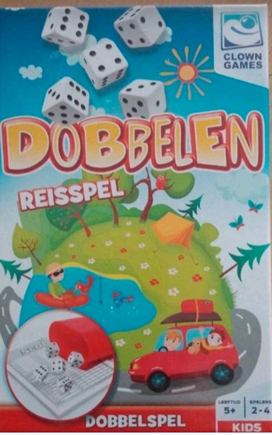 Dobbelen Reisspel - Nieuw, leuk als cadeau!, Clown Games, Nieuw, Ophalen of Verzenden, Drie of vier spelers