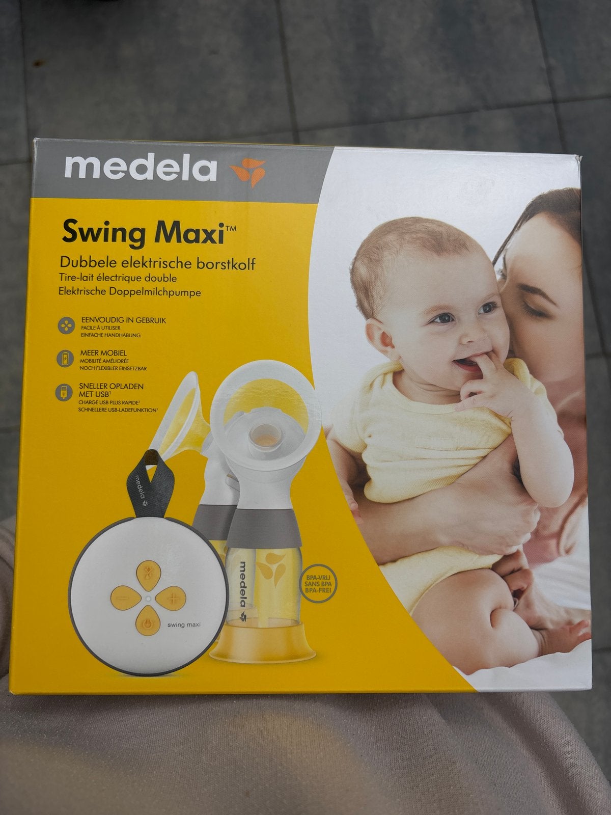 Medela Swing Maxi Dubbele Elektrische Borstkolf, Ophalen of Verzenden, Zo goed als nieuw