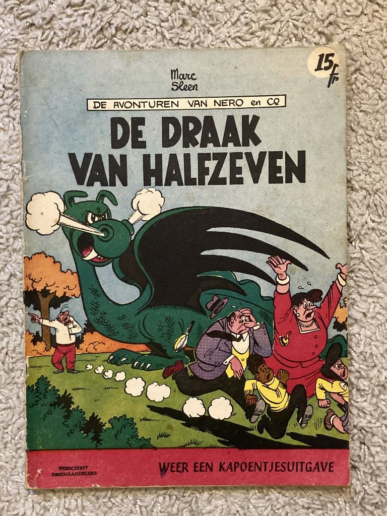NERO - 1e reeks - Nr. 31 - De Draak van Half Zeven - 1961, Eén stripboek, Ophalen of Verzenden, Gelezen