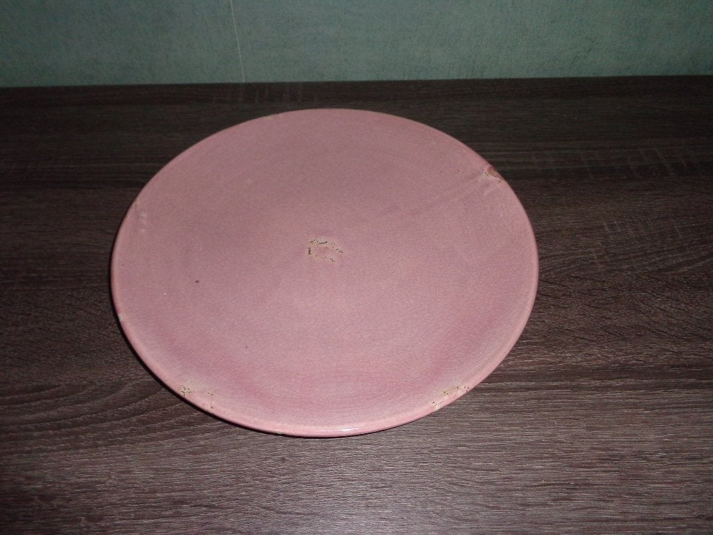 k5 - decoratief roze plateau, doorsnede 29 cm, Ophalen of Verzenden, Gebruikt
