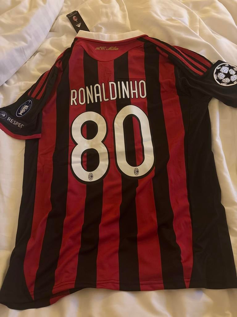 AC Milan Thuisshirt Ronaldinho #80 - Maat L - Nieuw, Maat L, Ophalen of Verzenden, Zo goed als nieuw, Shirt