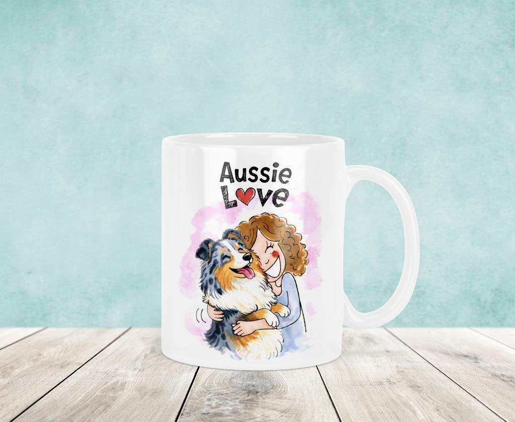 Australian Shepherd Mok - Blond Stijl, Verzenden, Nieuw, Keramiek, Kop(pen) en/of Schotel(s)