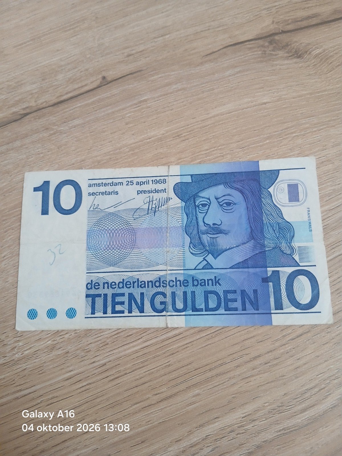 Zeldzaam 10 Gulden Biljet Frans Hals 1968, Postzegels en Munten, Ophalen of Verzenden, 10 gulden, Los biljet