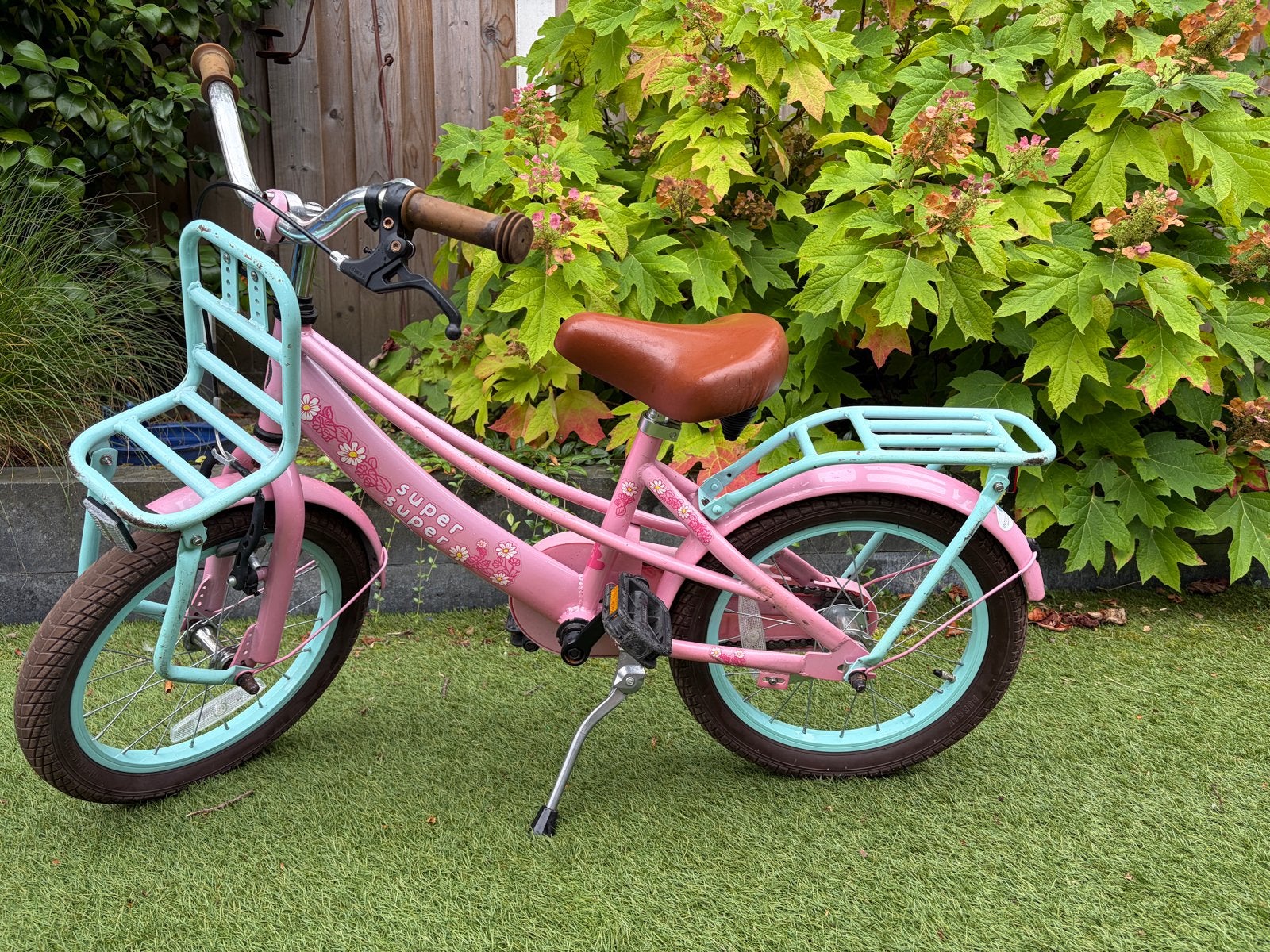 Roze kinderfiets 16 inch - Gebruikt, goed voor tweede ronde, Ophalen, Gebruikt, 16 tot 20 inch